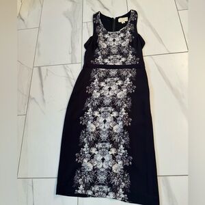 Nicole Miller Antelier Size 8 black & grey dress fun back details